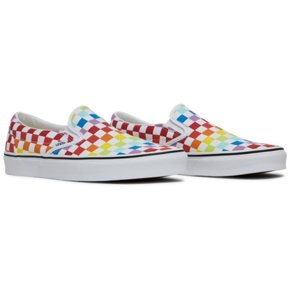 Vans Men's Classic Slip‑On Canvas Sneakers, Rainbow, VN0A3UT7U09