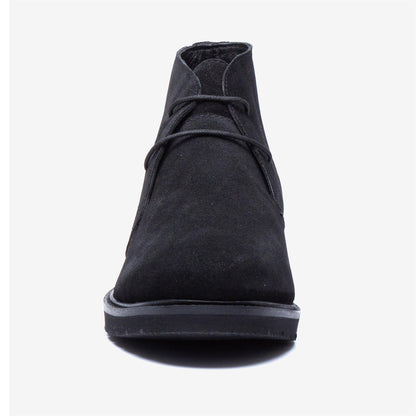 Men's Wide Fit Tredd Well William 22759 Suede Dress Boots - Black