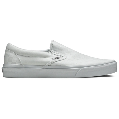 Vans Men's Classic Slip‑On Canvas Sneakers, White Checkerboard, VN000EYEX1L