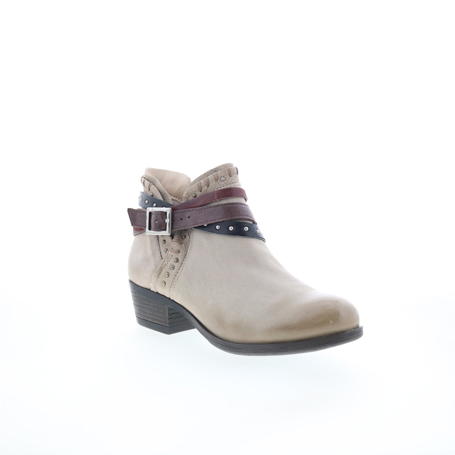 Miz Mooz Booker Womens Gray Leather Zipper Ankle & Booties Boots