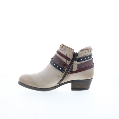 Miz Mooz Booker Womens Gray Leather Zipper Ankle & Booties Boots