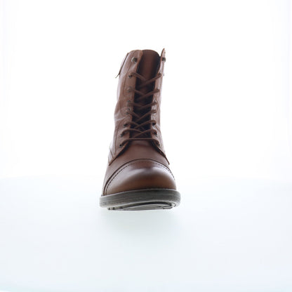 Miz Mooz Calla Womens Brown Leather Zipper Casual Dress Boots