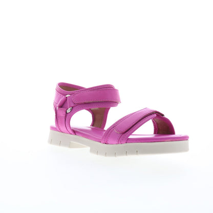Miz Mooz Charleigh Womens Pink Leather Strap Platform Sandals Shoes