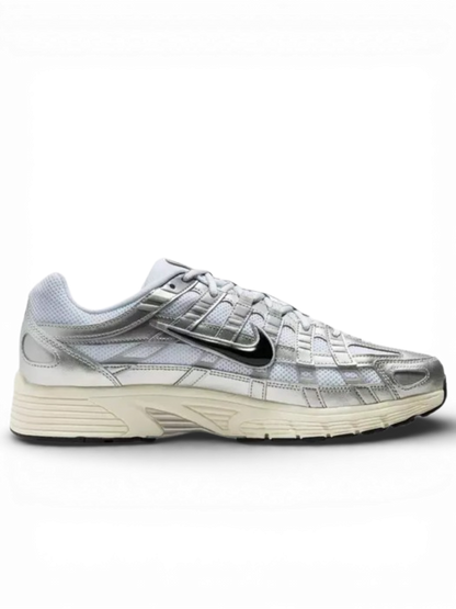 Nike P-6000 White Metallic Silver Flat Silver Black