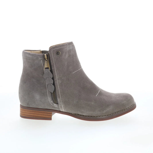 Spenco Ivy Boot Dove SP1043DOV Womens Gray Wide Suede Ankle & Booties Boots