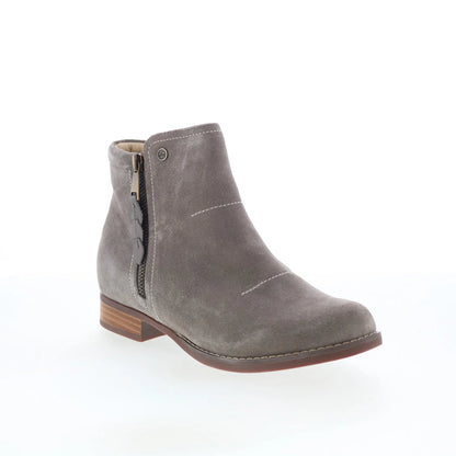 Spenco Ivy Boot Dove SP1043DOV Womens Gray Wide Suede Ankle & Booties Boots