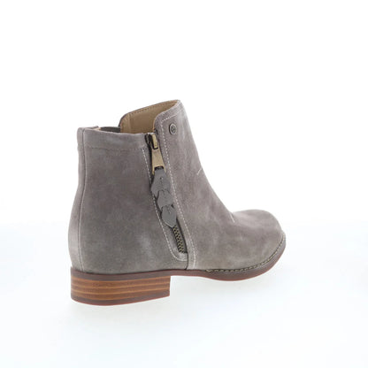 Spenco Ivy Boot Dove SP1043DOV Womens Gray Wide Suede Ankle & Booties Boots