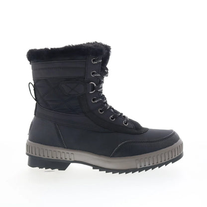 Pajar Karley PDPAB00672.01 Womens Black Canvas Lace Up Ankle & Booties Boots