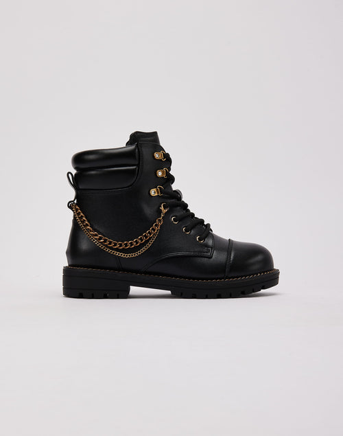 Kurt Geiger Chain Combat Boot Grade-School