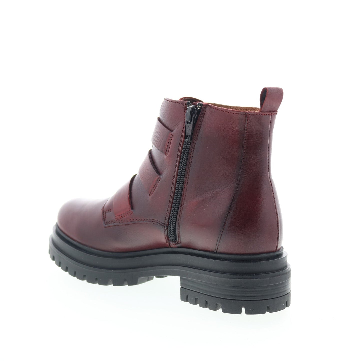 Miz Mooz Lorra Womens Burgundy Leather Zipper Casual Dress Boots