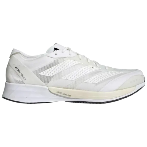 Adidas Men's White Adizero Adios 7 'Non Dyed White' Sneakers, GY2588 (No Box)