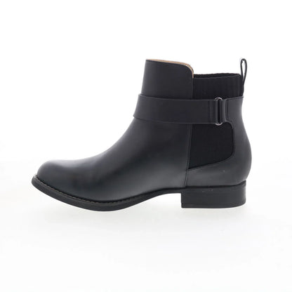 Spenco Park Avenue Boot SP1096BLK Womens Black Leather Ankle & Booties Boots