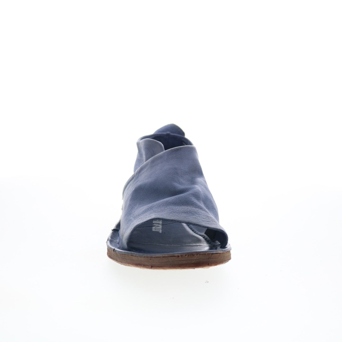 A.S. 98 Reiley Womens Blue Leather Slip On Strap Sandals Shoes