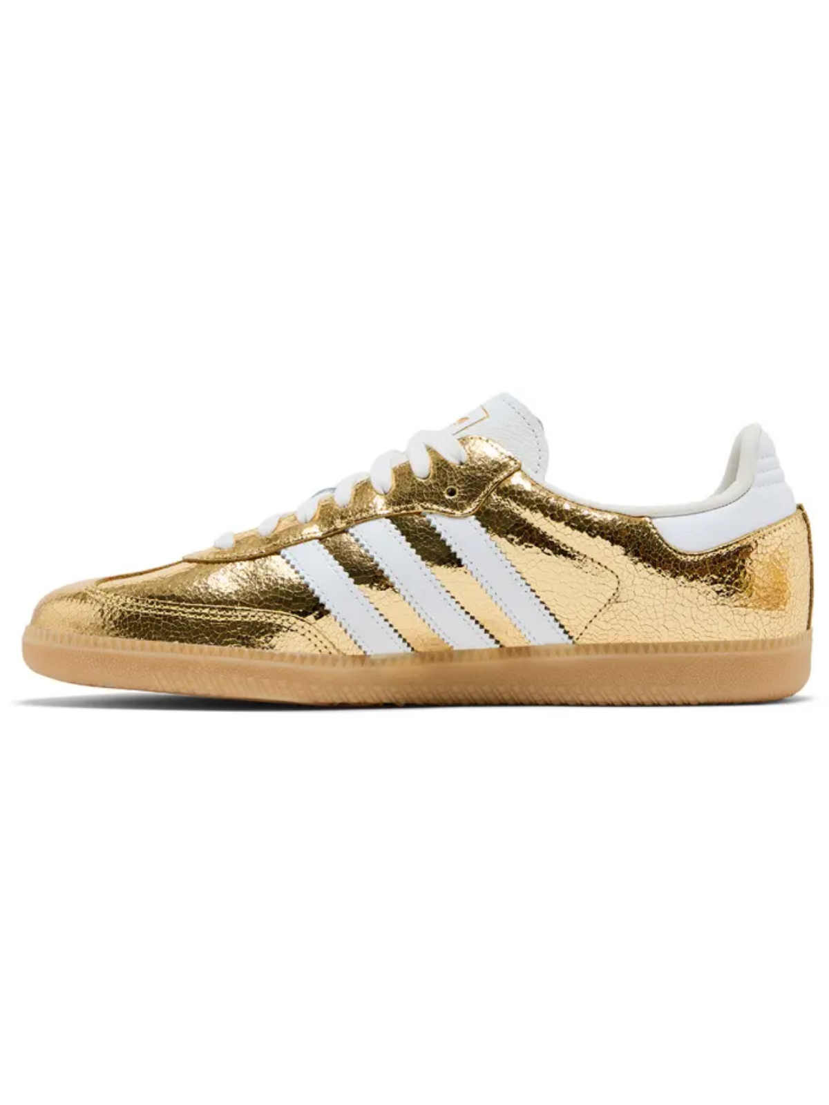 Adidas Originals Women's Samba OG "Cracked Metallic Gold" Sneakers, KI5719