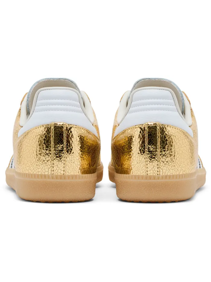 Adidas Originals Women's Samba OG "Cracked Metallic Gold" Sneakers, KI5719