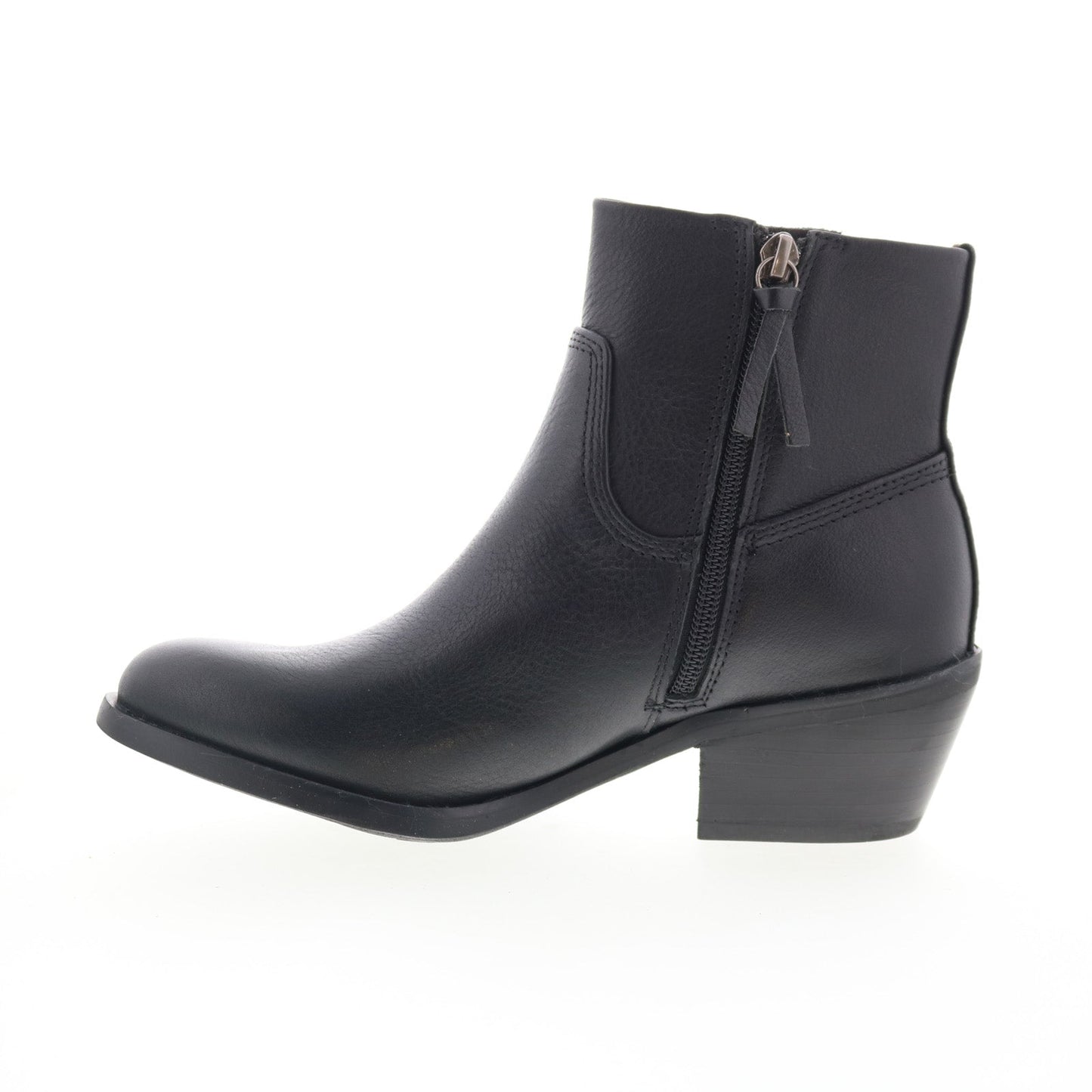 Sofft April SF01161 Womens Black Leather Zipper Ankle & Booties Boots
