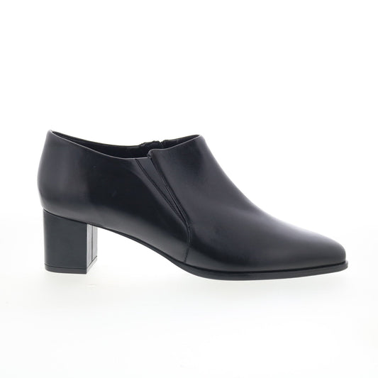 Trotters Keegan T2059-001 Womens Black Leather Zipper Ankle & Booties Boots