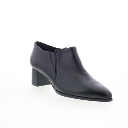 Trotters Keegan T2059-001 Womens Black Leather Zipper Ankle & Booties Boots