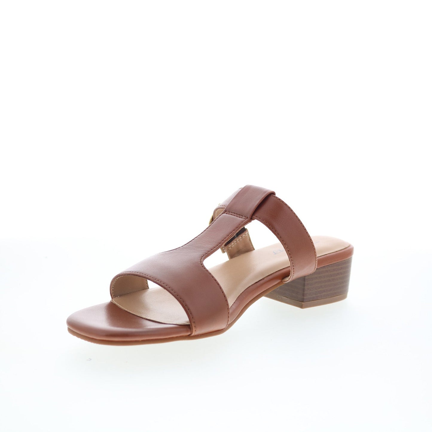Trotters Nanna T2410-215 Womens Brown Leather Heeled Sandals Shoes