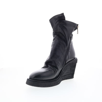 A.S. 98 Tremont Womens Black Leather Zipper Casual Dress Boots
