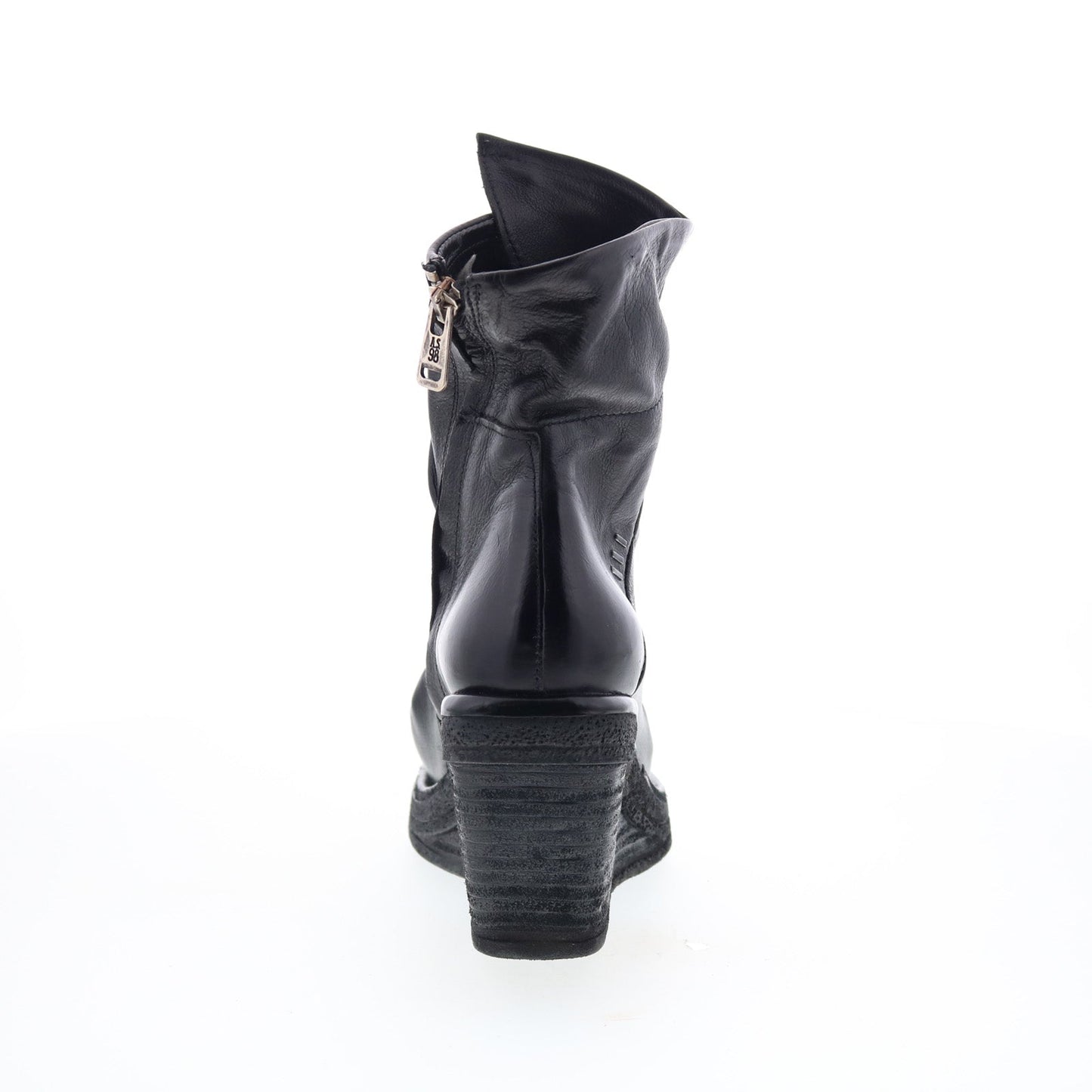 A.S. 98 Tremont Womens Black Leather Zipper Casual Dress Boots
