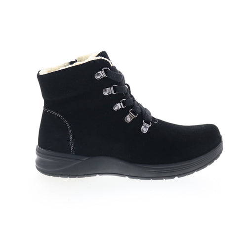 Propet Demi WFA0165 Womens Black Extra Wide Suede Lace Up Casual Dress Boots