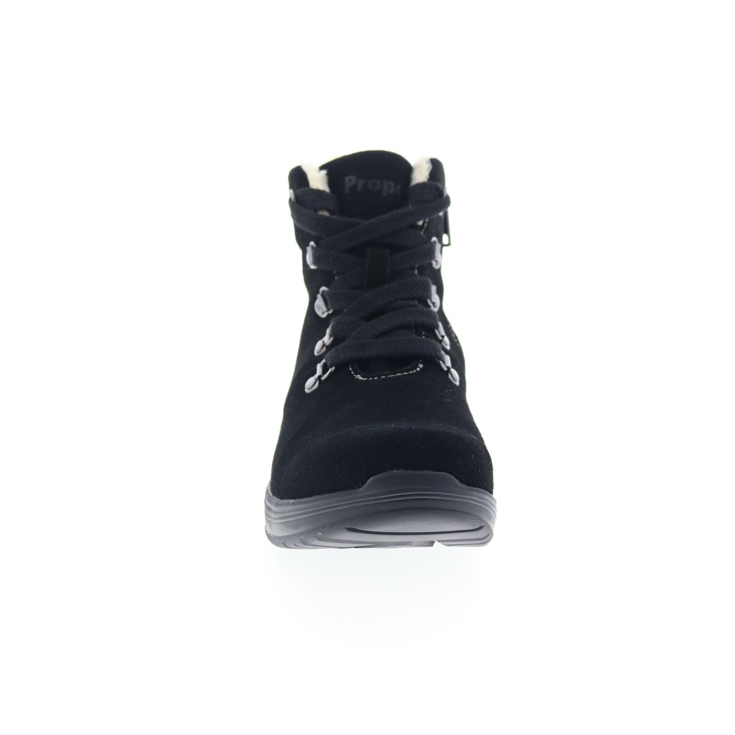 Propet Demi WFA0165 Womens Black Extra Wide Suede Lace Up Casual Dress Boots