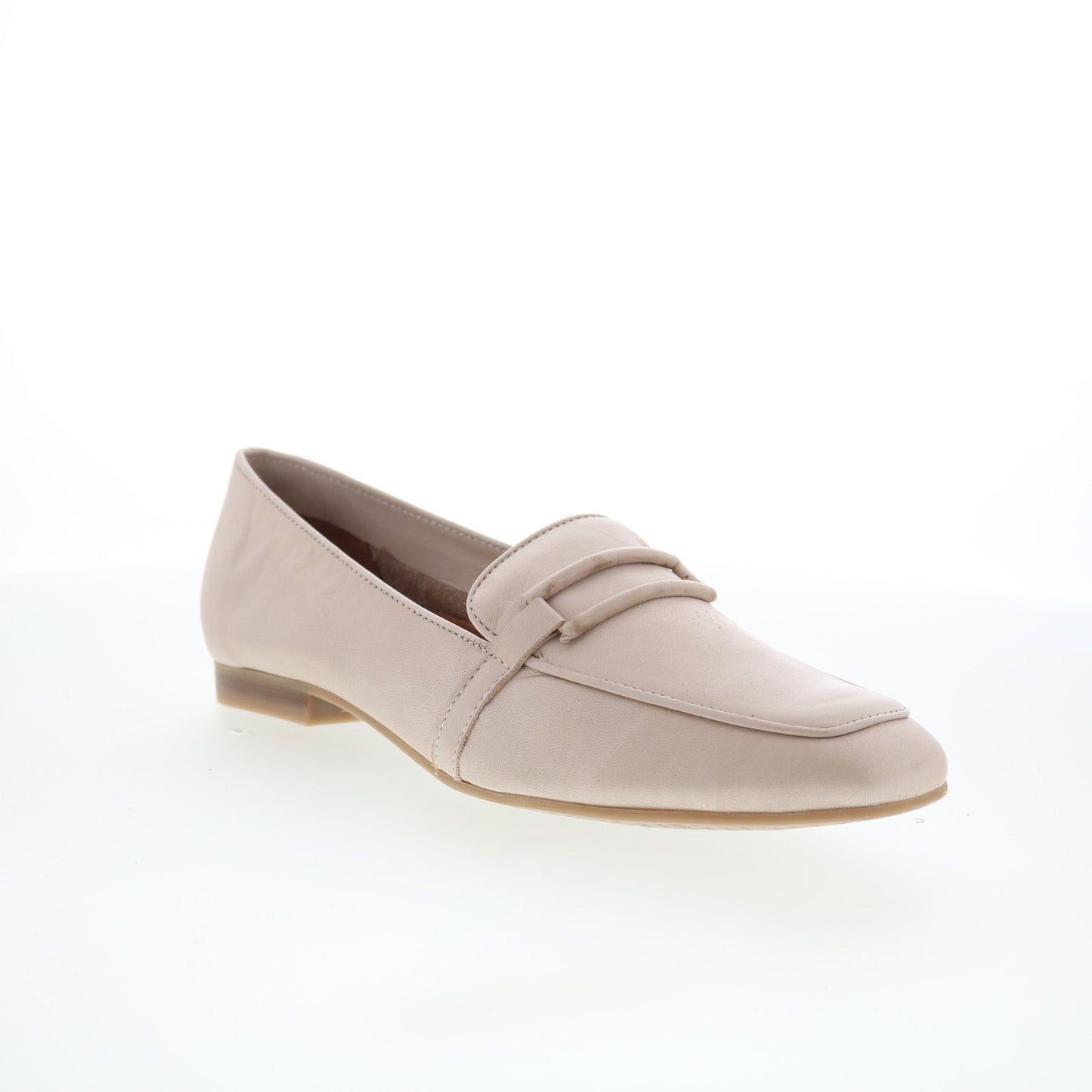 Miz Mooz Ziya Womens Beige Leather Slip On Loafer Flats Shoes